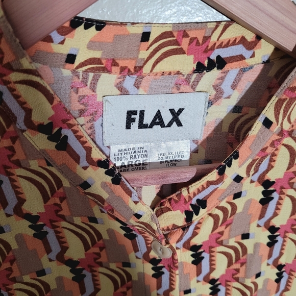Flax Patterned Long Sleeve Shirt - Picture 4 of 5